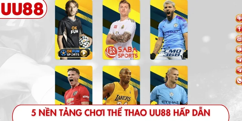 5 nền tảng chơi thể thao UU88 hấp dẫn