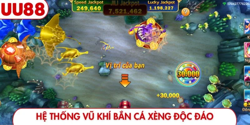 Hệ thống vũ khí bắn cá xèng độc đáo